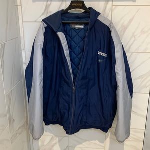 Dallas Cowboys Nike XXL heavy hooded zip front blue jacket